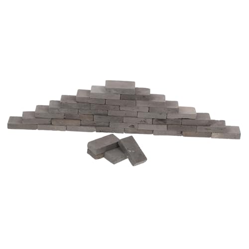 JUMPLAWN 40St Mini-Steine Minigolf Puppenhaus Mini Bleistift weiße Jalousien Miniaturziegel Modellbau gefälschter Ziegelstein Betonblöcke Garten Ziegel roter Ton gebrannt Dark Grey von JUMPLAWN