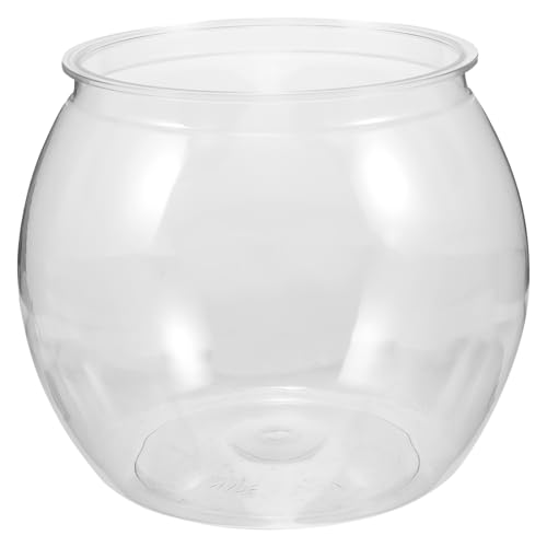 JUMPLAWN Fischglas Transparent Kleiner Fischtank Für Desktop Ideales Aquarium Für Betta Und Goldfische Runde Und Bruchsichere Fischschale Auch Geeignet Für Aquarien Terrarien von JUMPLAWN