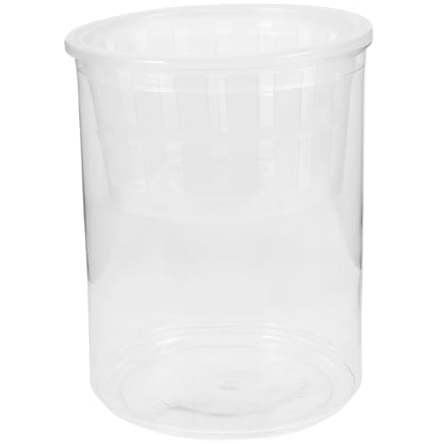 JUMPLAWN Goldfischglas slico Fische züchten hydroponische vase Aquariumzubehör Aquarium Aquarium Tank Netz Wasser Luft Panzer klarer Fischhalter Kleine Fischschüssel Büro-Aquarium Plastik von JUMPLAWN