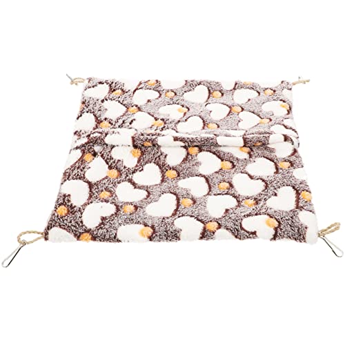 JUMPLAWN Hängematte für Kleintiere Bequemes Hamsterbett Warmes Meerschweinchenzubehör Doppelschichtige Hängematte für Hamster Chinchillas und Braunes Herz JUMPLAWN Hängematte für Kleintiere Bequemes Hamsterbett Warmes Meerschweinchenzubehör Doppelschichtige Hängematte für Hamster Chinchillas und Braunes Herz von JUMPLAWN