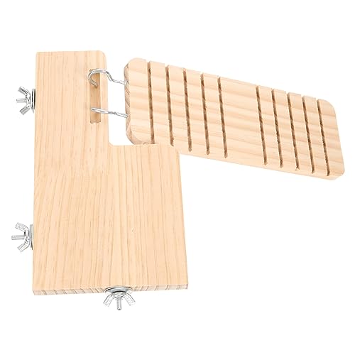 JUMPLAWN Hamster Kletterspielzeug Aus Holz Beiß Leiter Plattform Für Käfig Robuste Hängeplattform Für Nager Zufälliger Stil Für Hamster Meerschweinchen von JUMPLAWN