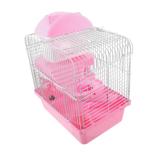 JUMPLAWN Doppelstöckiger Hamsterkäfig für Zwerghamster und Ratten Stabiler Kunststoff Draht Großes Hamsterhaus mit Hängematte für Kleintiere Hamsterzubehör für Sicheren Lebensraum JUMPLAWN Doppelstöckiger Hamsterkäfig für Zwerghamster und Ratten Stabiler Kunststoff Draht Großes Hamsterhaus mit Hängematte für Kleintiere Hamsterzubehör für Sicheren Lebensraum von JUMPLAWN