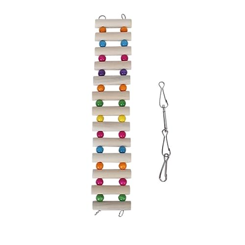 JUMPLAWN Haustierbrücke aus Holz 30cm Tierspielzeugleiter für Vögel und Kleintiere Papageienbrücke mit Haken Einfach im Käfig zu Installieren Geeignet für Hamster Rennmäuse Wellensittiche JUMPLAWN Haustierbrücke aus Holz 30cm Tierspielzeugleiter für Vögel und Kleintiere Papageienbrücke mit Haken Einfach im Käfig zu Installieren Geeignet für Hamster Rennmäuse Wellensittiche von JUMPLAWN