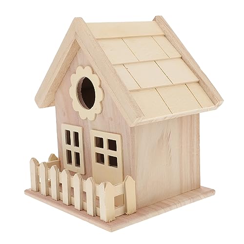 JUMPLAWN Holz Vogelhaus mit Breitem Eingangsfenster Kreatives Nistkasten für Kleine DIY Graffiti Design für Garten für Kanarienvögel Papageien Lärchen JUMPLAWN Holz Vogelhaus mit Breitem Eingangsfenster Kreatives Nistkasten für Kleine DIY Graffiti Design für Garten für Kanarienvögel Papageien Lärchen von JUMPLAWN