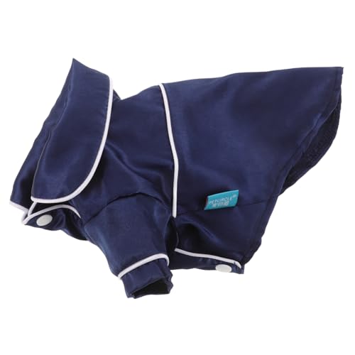 JUMPLAWN Hundepyjama Bademantel Hundepullover Klein Windhund Kleidung Kleines Hundezubehör Kleidung Für Kleine Hunde Hunderobe Haustierkleidung Schlafanzug Für Hunde Züchten Baumwolle Navy von JUMPLAWN