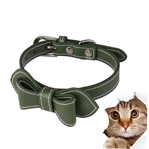 JUMPLAWN PU-Hundehalsband Kitten hundekragen Dog Collars katzenhalsbänder Dackel Welpen Cooler Kragen Haustier Hundehalsband Haustierbedarf Green von JUMPLAWN