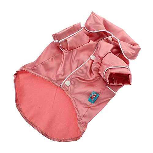 JUMPLAWN hundepyjama Bademantel hundemantel Dog Raincoat hundekleider Dog Sweater Haustierbekleidung Hundeschermaschinen Welpenkleidung züchten Welpen-Pyjama aus Baumwolle Hunde-Pyjama Rosa von JUMPLAWN