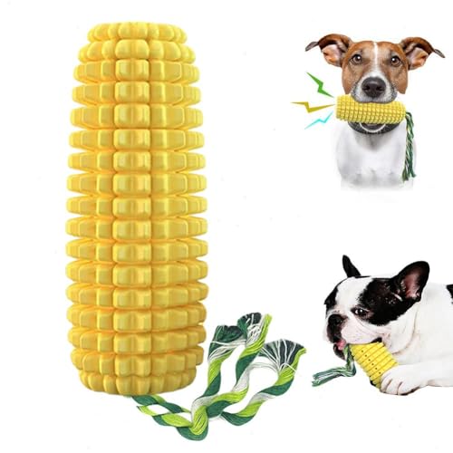 JUNCHUANG Geräusche beim Zähneknirschen für Hunde, Zahnbürstenstab, Quietsch-klebers für Hundebisse, Hundespielzeug, beruhigendes Hundespielzeug, Mais-Hundespielzeug, quietschendes Hundespielzeug für von JUNCHUANG