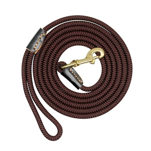 JUSHZ Hundeleine Große Hunde Kleine Hunde Leicht Mittelgroße Hunde Leine Hund Kordelzug Tragfähigkeit Verschleißfest Nylon (20m,Brown) von JUSHZ