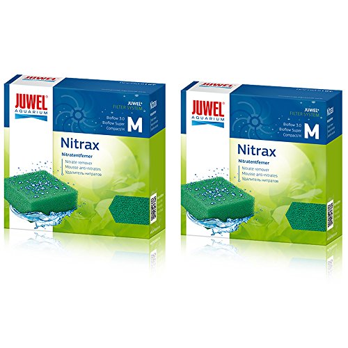 Juwel Aquarium Nitrax Schwamm Filter Media (Bioflow 3.0) (2 Stück) - Reduziert Nitrat, Fördert Pflanzenwachstum, Erhöht Fischvitalität - 0,02 kg - Aquarium Filter von Juwel Aquarium