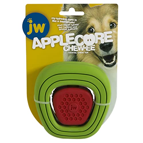 JW - Apple Core Chew - Zahnspielzeug für Hunde - Kauspielzeug für Hunde - Robuster, ungiftiger Gummi - Fördert die Mundhygiene - Einheitsgröße von JW