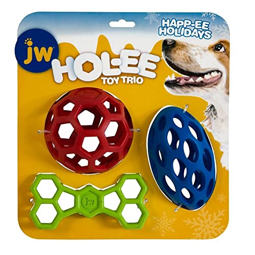 JW HOL-Ee Holiday Trio Pack Hundespielzeug, groß von JW