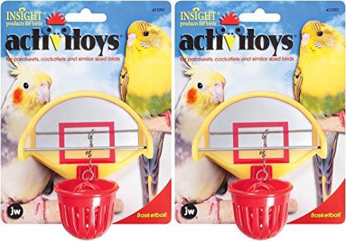 JW Pet (2 Pack) Activitoy Birdie Basketball Mirrored Backboard Toy von JW