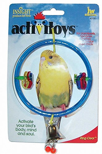 JW Pet Activitoy Ring Clear Brightly Colored Hanging Ring Bird Toy - 3 Pack von JW