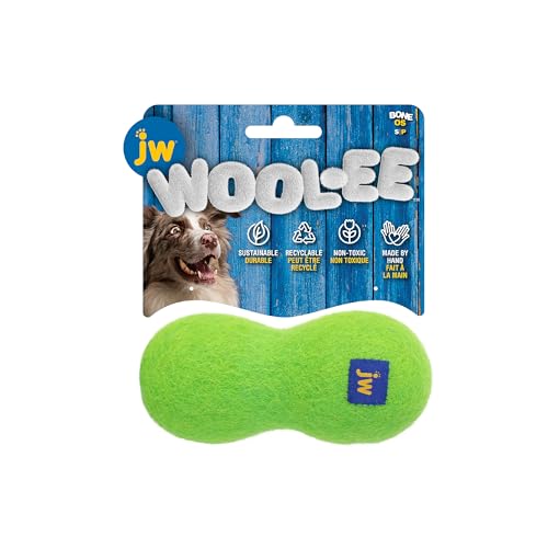 JW Wool-EE Hundespielzeug, Knochen, klein, handgefertigt, 100% Wolle, natürlich, langlebig, zum Apportieren und zur Zahnpflege von JW