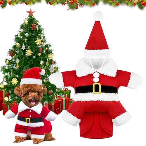 Kleidung für Haustiere Weihnachtsmann, Haustier Weihnachtskostüm, Katze Hund Weihnachtskostüm, Weihnachten Haustier Kleidung, Für Neujahr Christmas Party Cute Cats and Dogs Kostüm(L) von JWDMHSJ