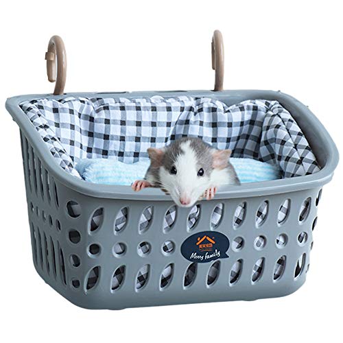 JWShang Hamster-Hängematte, Meerschweinchen-Hängekorb, warmes Bett, Ratten-Habitat, herausnehmbare Nestmatte, Kleintier-Käfig, Zubehör, Bettwäsche für Meerschweinchen, Chinchilla, Frettchen von JWShang