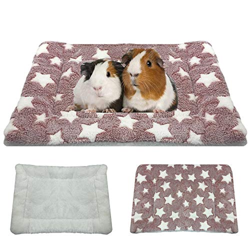 JWShang Kleintierbett, Meerschweinchen, Hamster, Schlafmatte, Haus Winter warmes Kissen, gemütliches Fleece-Pad für Eichhörnchen, Igel, Häschen, Chinchilla und andere kleine Tiere von JWShang