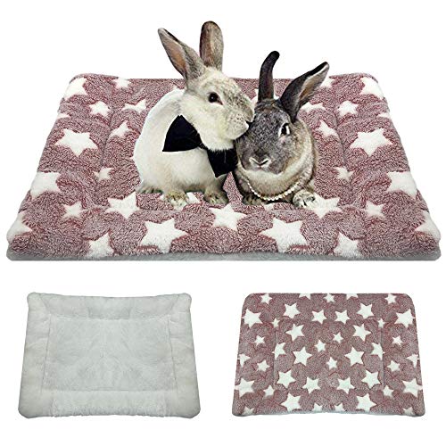 JWShang Kleintierbett, Meerschweinchen, Hamster, Schlafmatte, Haus Winter warmes Kissen, gemütliches Fleece-Pad für Eichhörnchen, Igel, Häschen, Chinchilla und andere kleine Tiere von JWShang