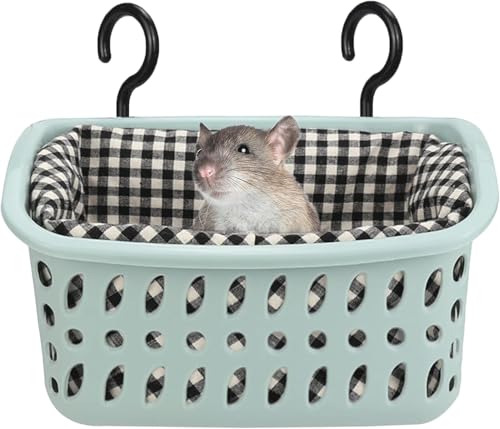 JWShang Rattenhängematte für Käfig kaufest, Ratten-Hängekorb Bett mit stabilen Haken, Haustier-Rattenkäfig-Zubehör für Mäuse, Kuscheln, Schlafen, Kleintiere, Nager, Zuckergleiter von JWShang