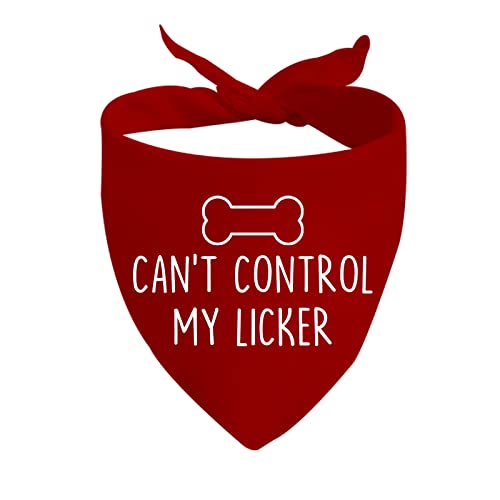 JXGZSO 1 Stück Can't Control My Licker Hundehalstuch, Geschenk für Hundebesitzer, lustiges Hundehalstuch (My Licker D) von JXGZSO