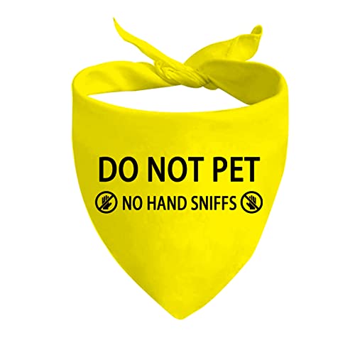 JXGZSO 1 x Hundehalstuch, Aufschrift "Do Not Pet No Hand Sniffs", nervös, ängstlich, ohne Schnüffel, D von JXGZSO