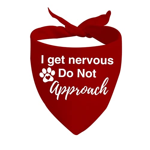 JXGZSO 1 Stück I Get Nervous Do Not Approach Dog Bandana Ask to Pet Dog Bandana (Do Not Approach) von JXGZSO