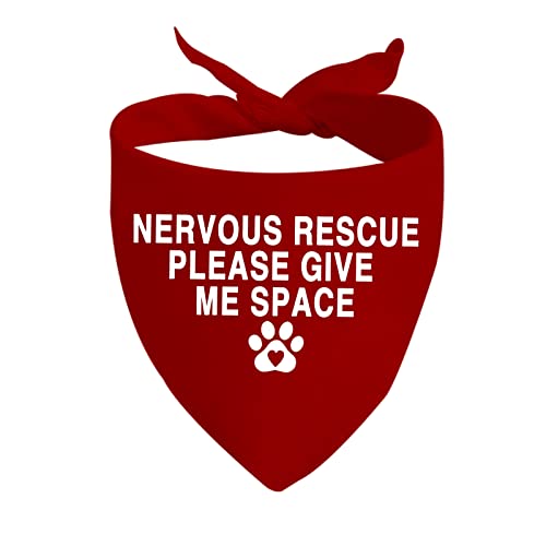 JXGZSO 1 Stück Nervous Rescue in Training Give Space Dog Bandana Ask to Pet Dog Bandana Give Me Space Dog Bandana (Please give me Space) von JXGZSO