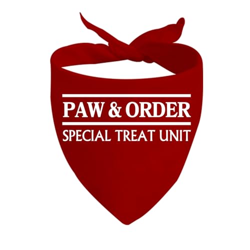 JXGZSO 1 Stück Paw and Order Special Treat Unit Dog Bandana Training Dog Triangle Dog Bandana (Treat Unit Dog) von JXGZSO