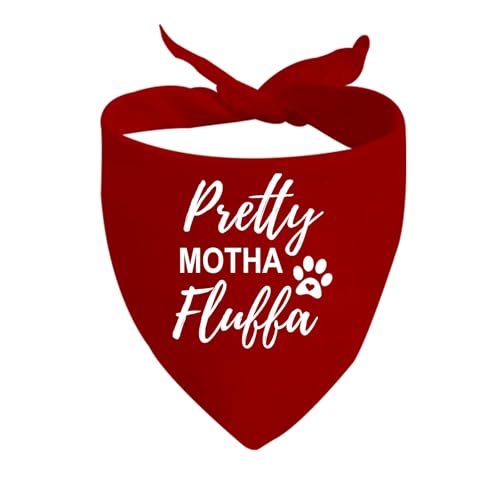 JXGZSO 1 Stück Pretty Motha Fluffa Hundehalstuch, Weihnachten, Hundehalstuch, Motha Fluffa Bandana (Pretty Motha Fluffa D) von JXGZSO