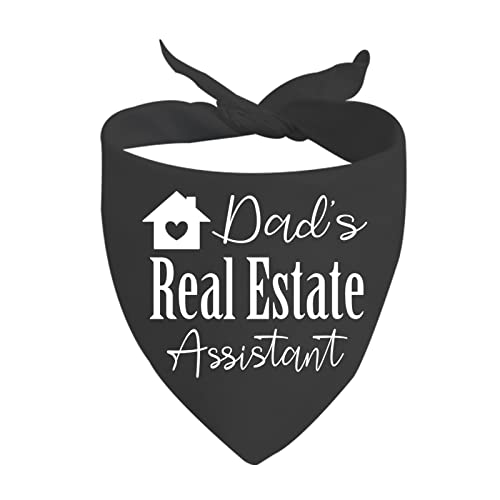 JXGZSO 1 Stück Real Estate Hundehalstuch, Mutter/Vater, Immobilienassistent, Hundehalstuch, Immobilienassistent, Katzenschal (Dad Real Estate D) von JXGZSO