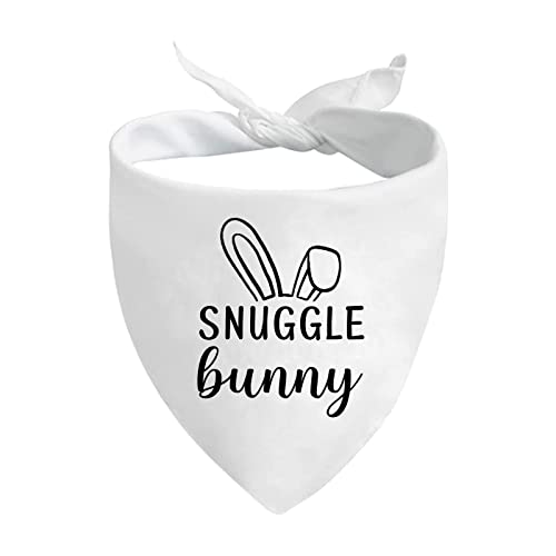 JXGZSO 1 Stück Snuggle Bunny Hund Bandana Ostern Hund Frühling Hund Bandana Lustiges Hundehalstuch Niedliches Hundehalstuch (Snuggle Bunny D) von JXGZSO