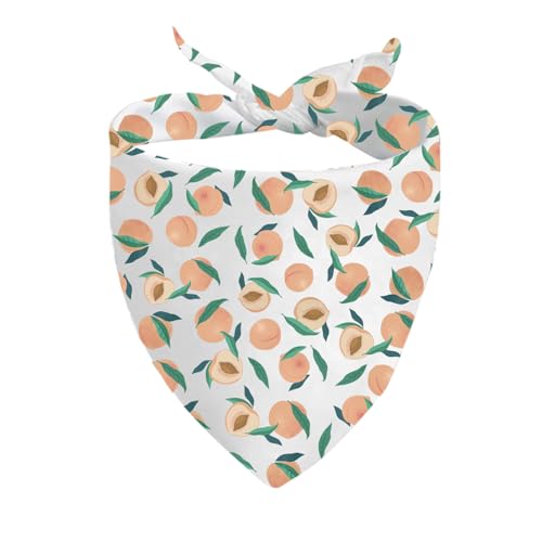 JXGZSO 1 x Pfirsich-Hundehalsband, Sommerfrucht, Hunde-Bandana, pfirsichfarbene Früchte, Geschenk (Pfirsichhund) von JXGZSO