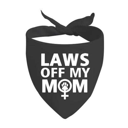 JXGZSO Dreieckiges Hundehalstuch, Motiv "Laws Off My Mom", feministisches Hundehalstuch, Pro Choice, Haustier-Halstuch, 1 Stück von JXGZSO