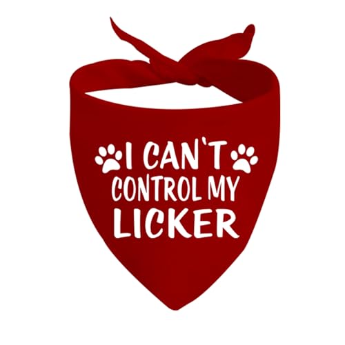 JXGZSO Hundehalstuch, Aufschrift "I Can't Control My Licker", 1 Stück von JXGZSO