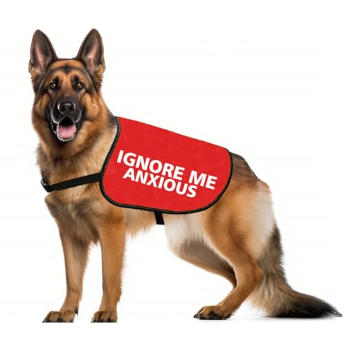 JXGZSO Warnweste für Hunde mit Aufschrift "Rescue Dogs Anxious Dog" (Ignore Me Anxious M) von JXGZSO