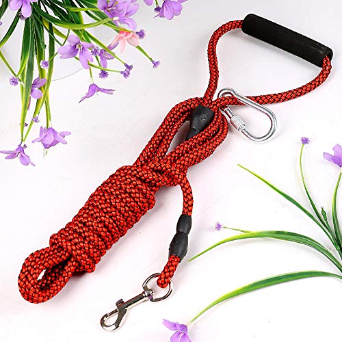 Gurt-Rollleine 5M Pet Leash Bold and Longer 3M 5M 10M Training Spezielle Tracking Rope Hundekette-Rot_0.6Cm*3M von JXX