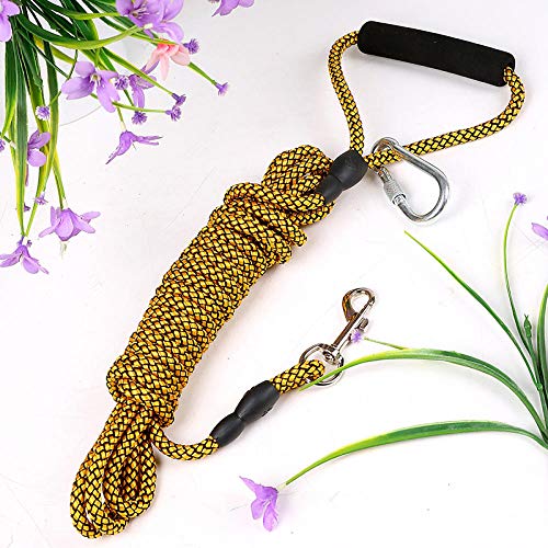 Schlepp-Leine Groß Pet Leash Bold and Longer 3M 5M 10M Training Spezielle Tracking Rope Hundekette-Gelb_0.6Cm*10M von JXX