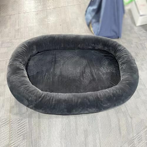 JXYQZD Hundebett für Menschen, 71"x47"x10" Großes Hundeschlafbett, Hundebett für Menschen für Erwachsene, mit Maschinenwaschbarem Bezug, Sitzsackbett für Erwachsene und Haustiere(Negro,71x47x10 in) von JXYQZD