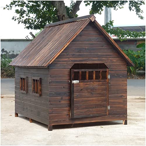 Hundehütten Für Draußen, Hundehütte Holz Outdoor Hundehütten Hundekisten Zwinger Villa, Hundehütte Outdoor Für Kleine Mittelgroße S Wetterfest, 27,1 x 26 x 26,8 Zoll (27,1 x 26 x 2 von JYCCH