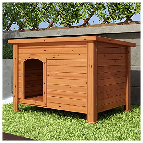 Hundehütten Für Draußen Wasserdicht, Hundehütte Holz Outdoor Zwinger Große Hundehütte Haustier Blockhaus, Für Einfache Reinigung Katze Haustier Villa Wetterfest,56×43×52cm (56×43×5 von JYCCH