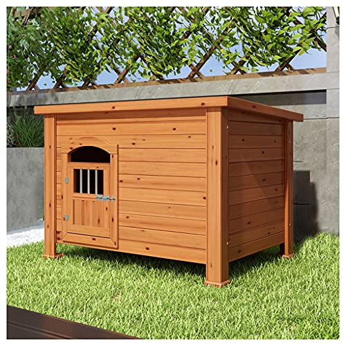 Hundehütten Für Draußen Wetterfest, Hundehütte Holz Außenhütte Große Hundehütte Villa Wasserdicht? Mit Tür, Für Einfache Reinigung Von Katzen Haustieren,56×43×52cm (56×43×52cm) von JYCCH