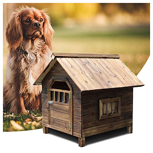 Outdoor Wooden Dog House, Indoor and Outdoor Sun-Proof Insulated Dog House with Door, Easy to Install, Suitable for Small and Medium-Sized Dogs,27.1x26.3x26.3 (27.1x26.3x26.3") von JYCCH