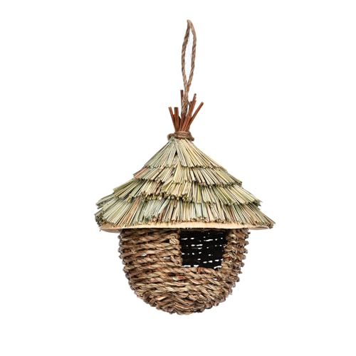 Kolibri-Nest, aus Gras Gewebte Hängende Kolibri-Häuser für Den Außenbereich, Handgewebte Kleine Gras-Vogelhäuser Zum Nisten(#1) von JYCRA