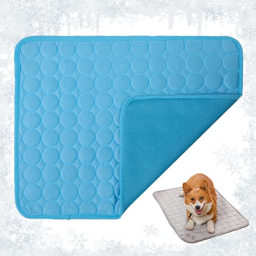 JYEVERC Pet Cool Mat, Coole Matte, Kühl Hundedecke, Waschbare Eismatte für Katzen, Haustier Selbstkühlendes Matte Bettmatten Komfort für Katzen und Hunde, für Unterwegs von JYEVERC