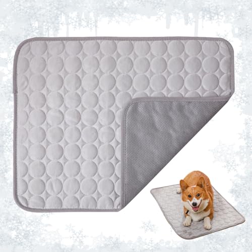 JYEVERC Pet Cool Mat, Coole Matte, Kühl Hundedecke, Waschbare Eismatte für Katzen, Haustier Selbstkühlendes Matte Bettmatten Komfort für Katzen und Hunde, für Unterwegs von JYEVERC