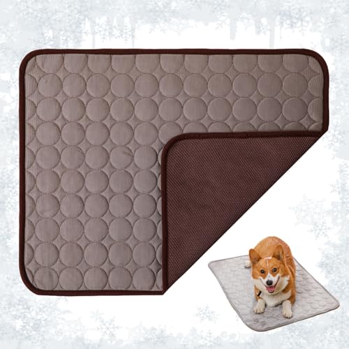 JYEVERC Pet Cool Mat, Coole Matte, Kühl Hundedecke, Waschbare Eismatte für Katzen, Haustier Selbstkühlendes Matte Bettmatten Komfort für Katzen und Hunde, für Unterwegs von JYEVERC