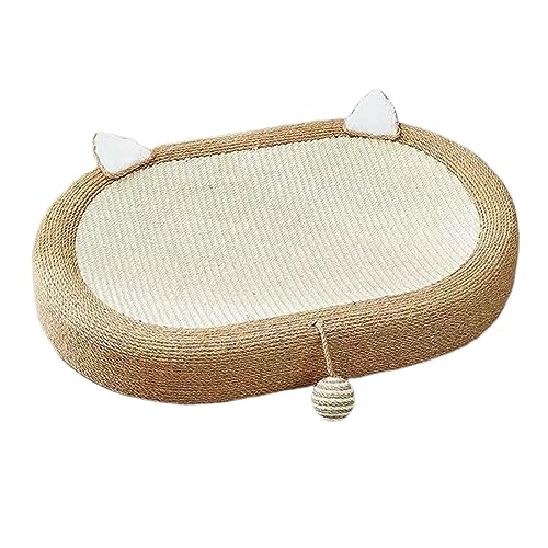 JYITO Katzenkratzbett, Sisal Oval Katzenkratzbett, hält Katzen gesund Langlebig Katzenkratzpad, Karton Katzennest Karton Kratzunterlage für Katzen und Haustierliebhaber Geschenk von JYITO