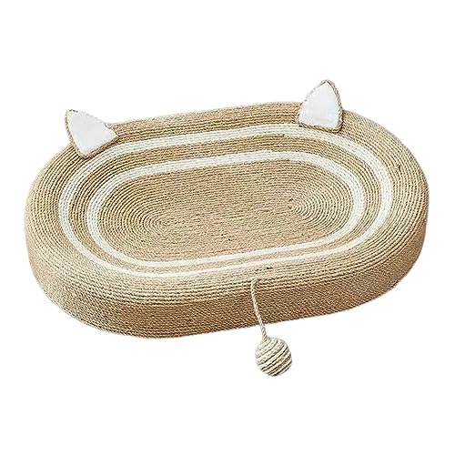 JYITO Katzenkratzbett, Sisal Oval Katzenkratzbett, hält Katzen gesund Langlebig Katzenkratzpad, Karton Katzennest Karton Kratzunterlage für Katzen und Haustierliebhaber Geschenk von JYITO