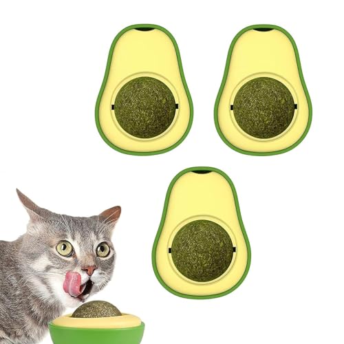 JYTDBCS Avocado-Form, Katzenminze-Bälle, Katzenminze, Gallenfrucht, leckt und leckt Katzenminze, Katzengras für Indoor-Katzen von JYTDBCS